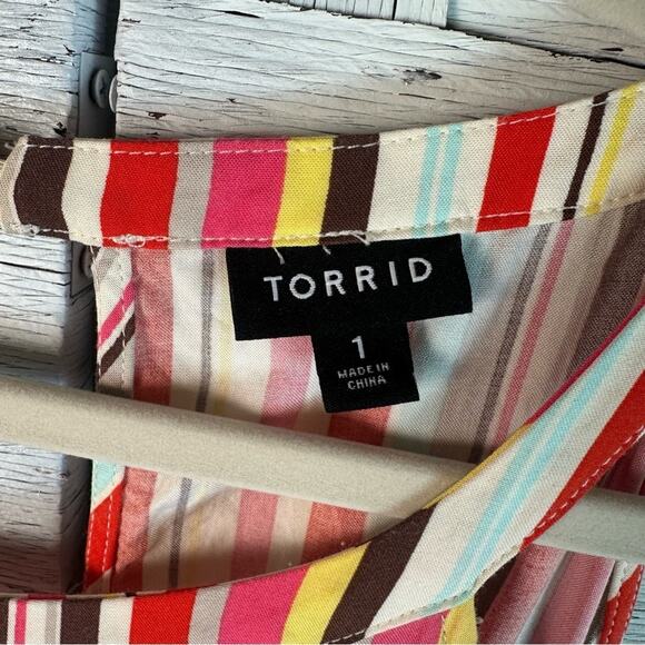 Torrid Striped midi Dress sleepless, colorful sun dress summer casual plus size - Picture 8 of 15